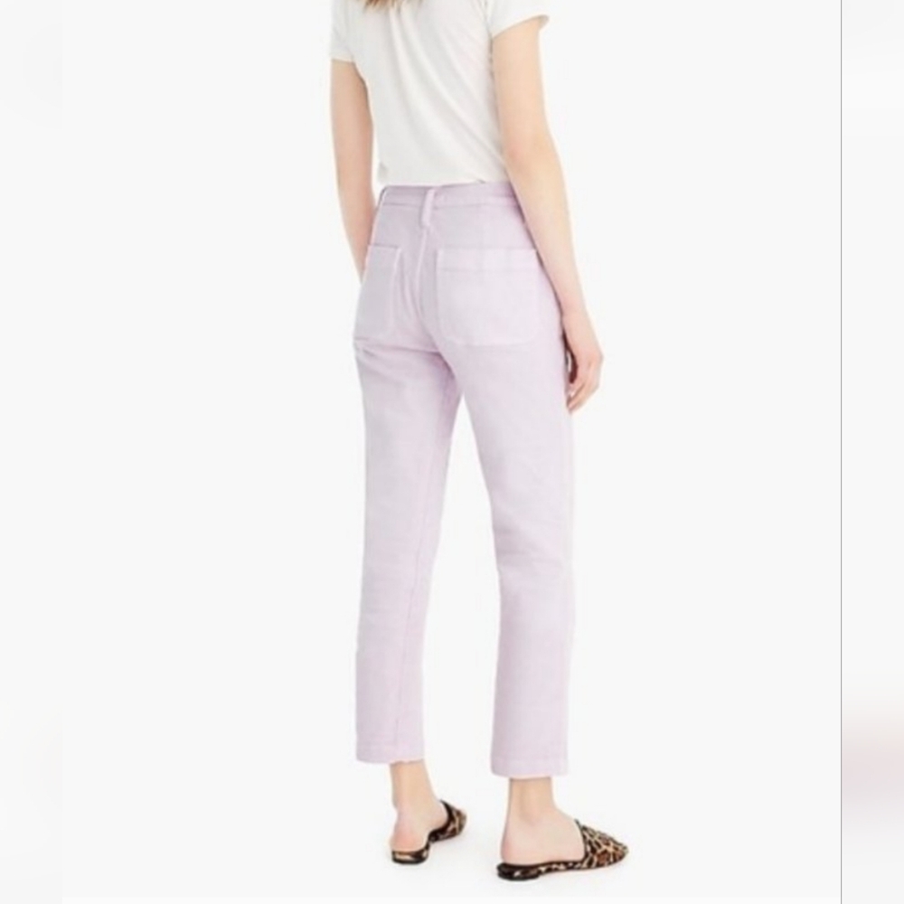 J.Crew 100% Cotton straight leg cropped jeans,denim Pants * lilac Sz27